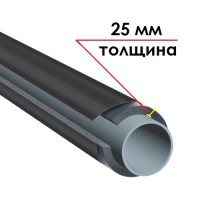 Трубка K-FLEX 25x035-1 ST IC CLAD BK
